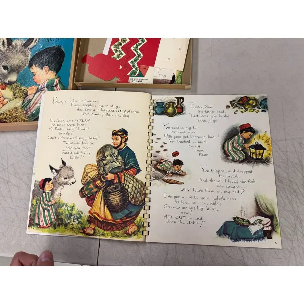 Davey and the First Christmas Beth Vardon Charlot Byj Spiral Book Box Insert Set
